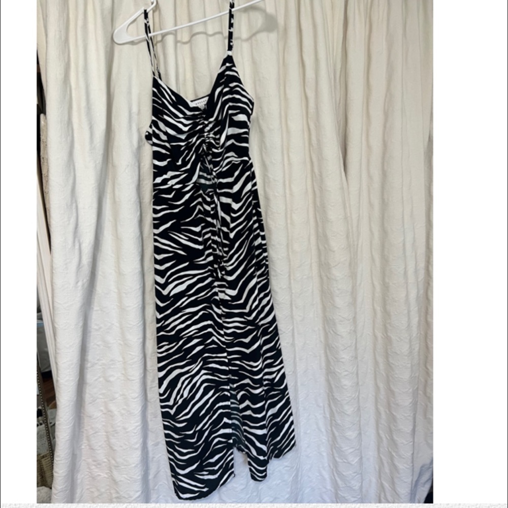 Topshop Zebra MIDI Dress